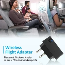 Travel Airplane Flight Seat Audio Adapter 3.5mm Bluetooth Wireless Transmitter