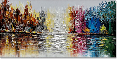 Hand-Painted Textured 3D Oil Painting On Canvas Large Wall Art,30X60 Inches  Mode | Ebay