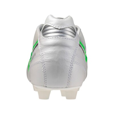 Mizuno Morelia II Japan シルバー/グリーン MIZUNO Morelia II JAPAN P1GA2501 37 Super White Pearl Neon Green