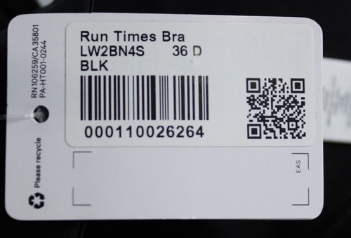 lululemon Women's Run Times Bra High Support, B–G Cups CD4 Black Size 36D NWT - Picture 4 of 5