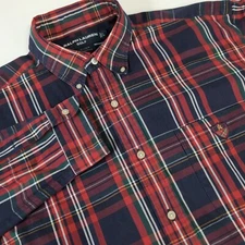 Polo Ralph Lauren Golf Tilden Plaid Button Shirt Large Crest