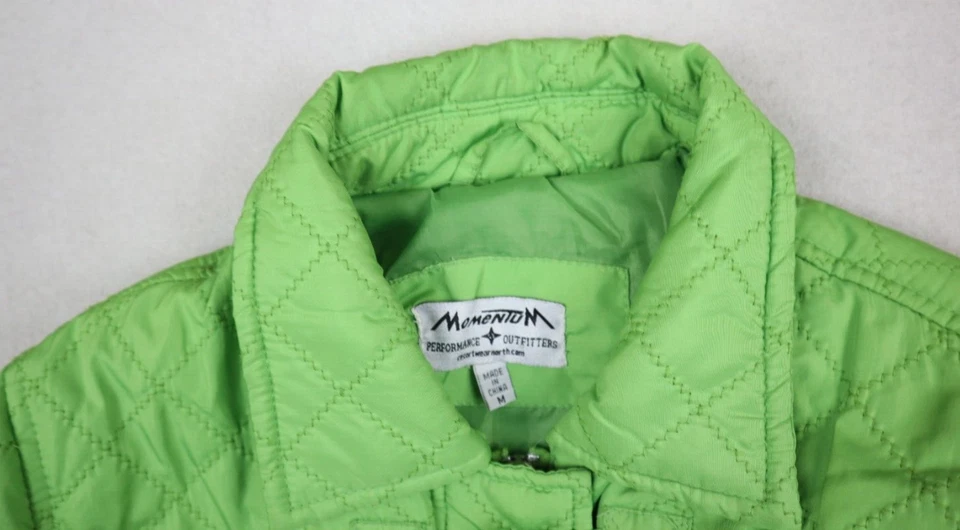 MOMENTUM - WOMEN'S GREEN LIGHTWEIGHT QUILTED JACKET - TOGGLES - SIZE M - Image 3 of 4