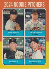 2024 Topps Heritage High Number – #617 Black Miller Avila Roupp Rookie Pitchers
