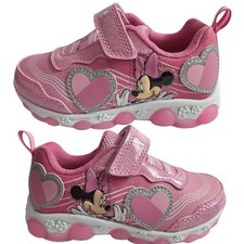 Minnie shoes for girls sneakers with LED light without laces Pink Size 7 15 cms