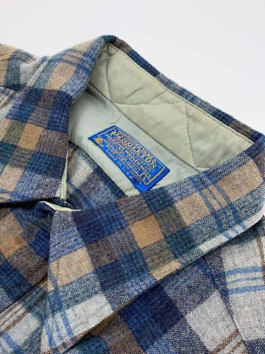 PENDLETON Vintage 70s Wool Navy Long Sleeve Shirt Size L | eBay