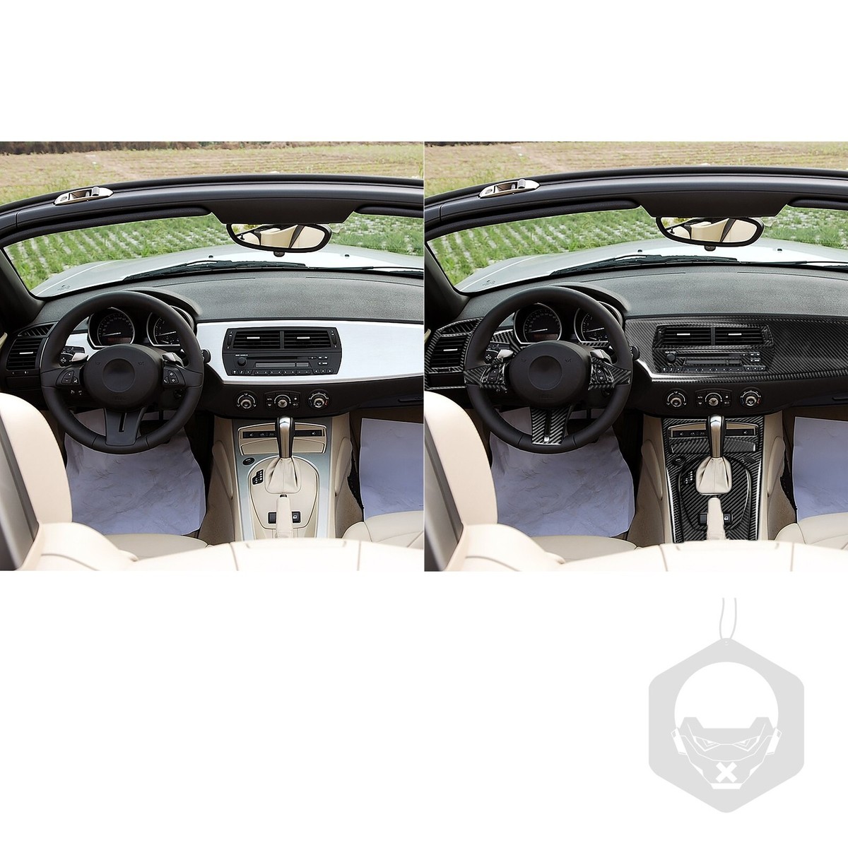 72Pcs Real Carbon Fiber Full Interior Kits Cover Trim For BMW Z4