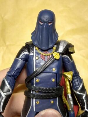 CUSTOM 1/12 Head GIJOE Classified COBRA COMMANDER Hooded Marvel Legends 6'' PAINT