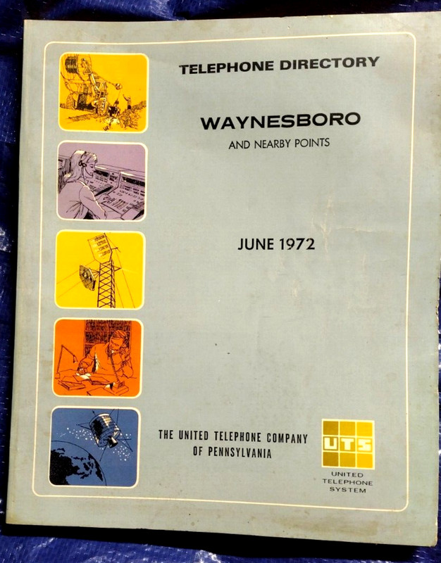 Waynesboro Pennsylvania Telephone Directory 1972 + Chambersburg Hagerstown