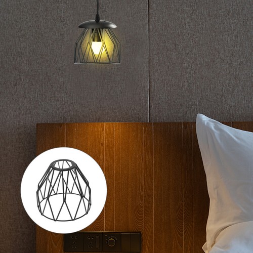 Vintage Cage Lampshade Iron Wire Bulb Cage Industrial Metal Wire Cage