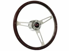 1967-68 Chevrolet Camaro SS 6-Bolt 15" Espresso Wood Steering Wheel Kit, Red SS