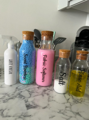 Personalisierte individuelle beliebige Formulierung Klarglas Korken Aufbewahrung Wäsche Glas Flasche Stic