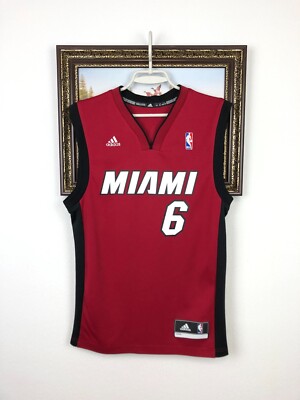 Adidas Miami Heat NBA LeBron James #6 Jersey Mens Shirt Trikot Legend Size XS | eBay