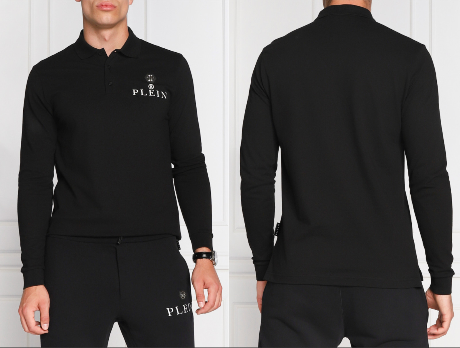 Philipp Plein Polo Shirt Leather PP Hexagon Patch T-Shirt New 5XL image 7