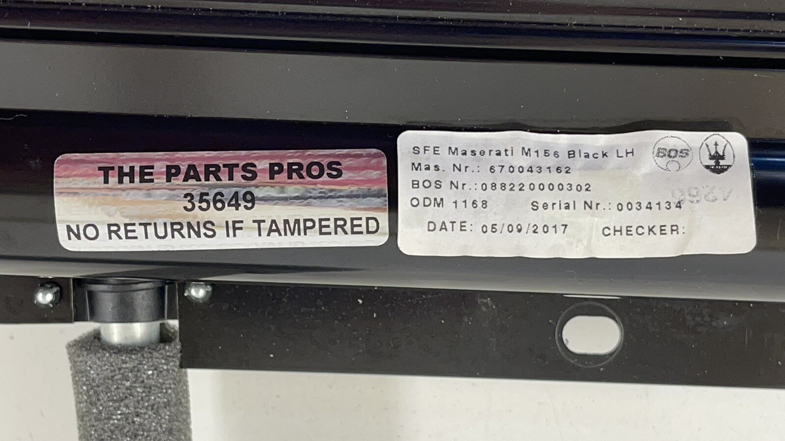 14-22 MASERATI QUATTROPORTE DRIVER LEFT REAR SUNSHADE ROLLER BLIND OEM