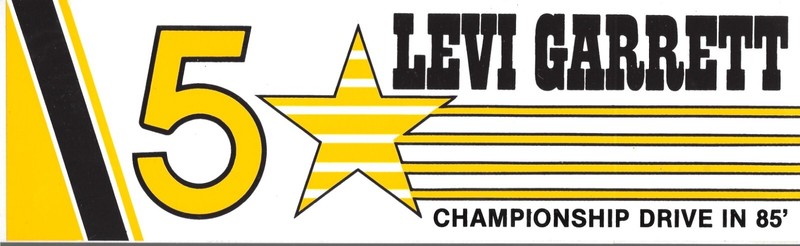 Geoff Bodine Levi Garrett Hendrick Motorsports 1985 Large Decal