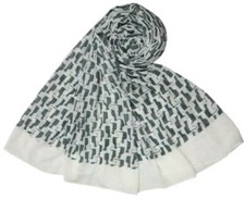 Cat Scarf Ladies Grey Cats White Shawl Large Wrap Cute Kitty Animal Print New