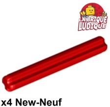 Lego Technic 4x Axe Axle tige barre 4L 4 de long rouge/red 3705 NEUF