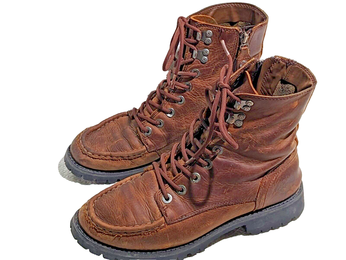 Harley Davidson Brentmoore Mens Brown Leather Motorcycle Boots 8.5 Lace D93760 Harley-Davidson Brentmoore 7 main image 3