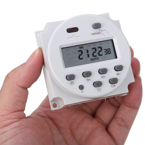 Timer Switch DC 12V/24V Digital LCD Programmable Control Time Relay Day/Week NEW - Afbeelding 1 van 16