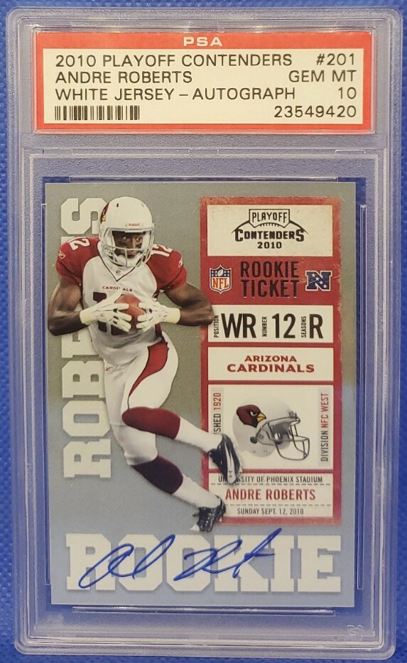 Andre Roberts Playoff Contenders #201 White Jersey-Autograph
