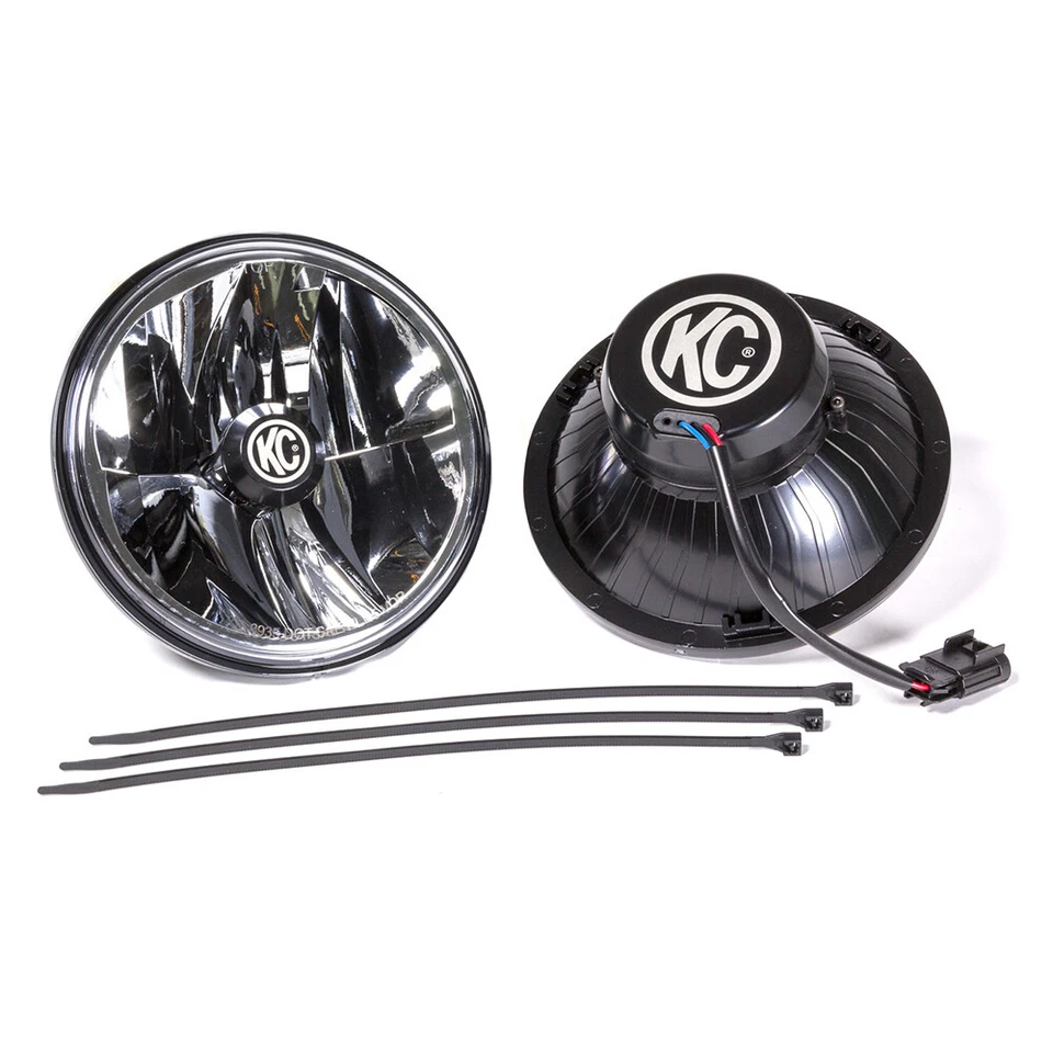 KC HiLiTES 42351 2 Faros LED Blancos 7" Par Kit DOT para Jeep Wrangler 07-18 Foto 2 de 4