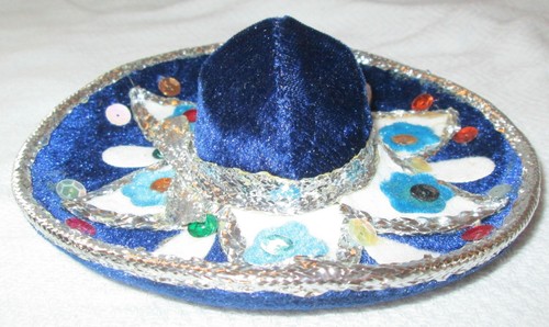 Tequila Blue Velvet Sombrero Cap Hat | eBay