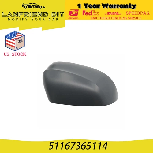 Right Side Mirror Cover Fit for BMW X3 X4 X5 51167365114 E82 2015-2018 Black
