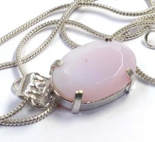 37 Ct Natural Pink Opal Oval Shape EGL Pendant Certified 925 Silver Gems 6AHO