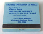 Matchcover USA Colorado Springs, CO The Whale Inn Fish Market Matchbook Matches — photo 2