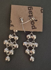Vintage Sparkling Clear Rhinestone Earrings Dangle Drop Fish Hook  Signed RMN — photo 2