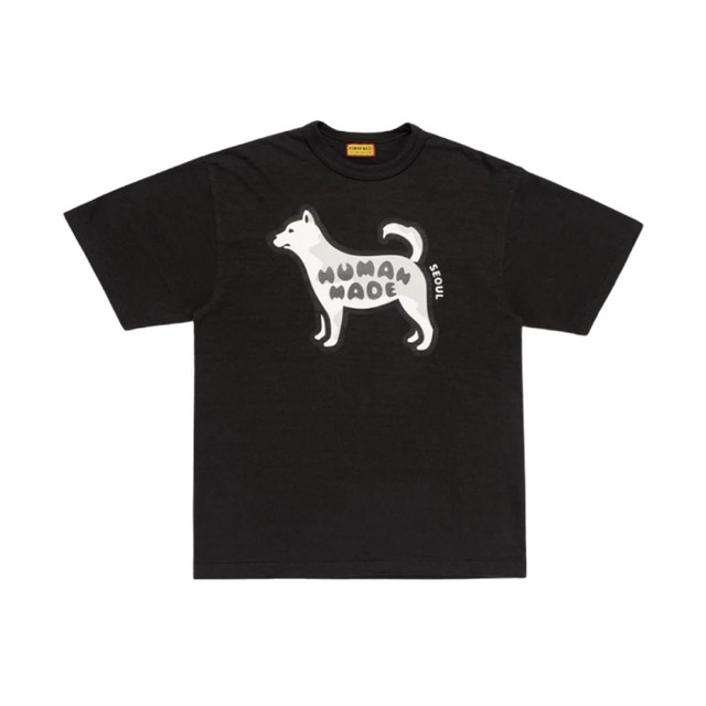 Human Made Animal Graphic T-Shirt Jindo Dog Black Seoul Store