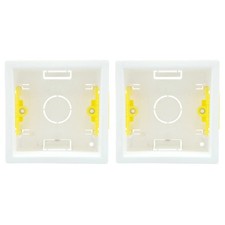 2 x Tower TDL3501 Dry Lining Wall Boxes 35 mm Deep 1 Gang