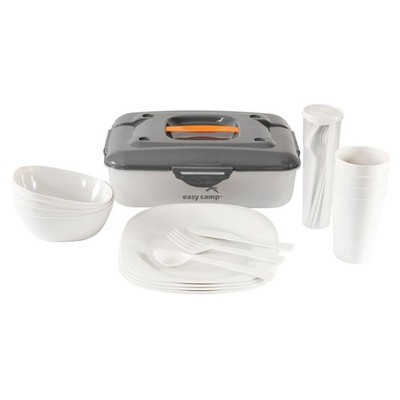 EASY CAMP CERF PICKNICKBOX M 24 TEILIG CAMPING GESCHIRR SET & AUFBEWAHRUNGSBOX STRAND BBQ