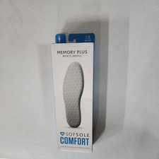 Sof Sole Memory Plus Full Length Premium Memory Foam Shoe Insoles Size Mens 7-13