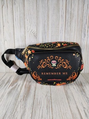 LOUNGEFLY DISNEY PIXAR COCO REMEMBER ME EMBROIDERED FANNY PACK NWT RARE HTF