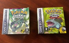 Pokémon Emerald & Leaf Green Nintendo Game Boy Advance ALL CONTENTS INCLUDED