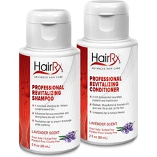HairRx Professional Revitalizing Shampoo & Conditioner Travel Set, Luxurious