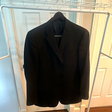 Concepts Black Pinstripe Notch Lapel 2 Button...