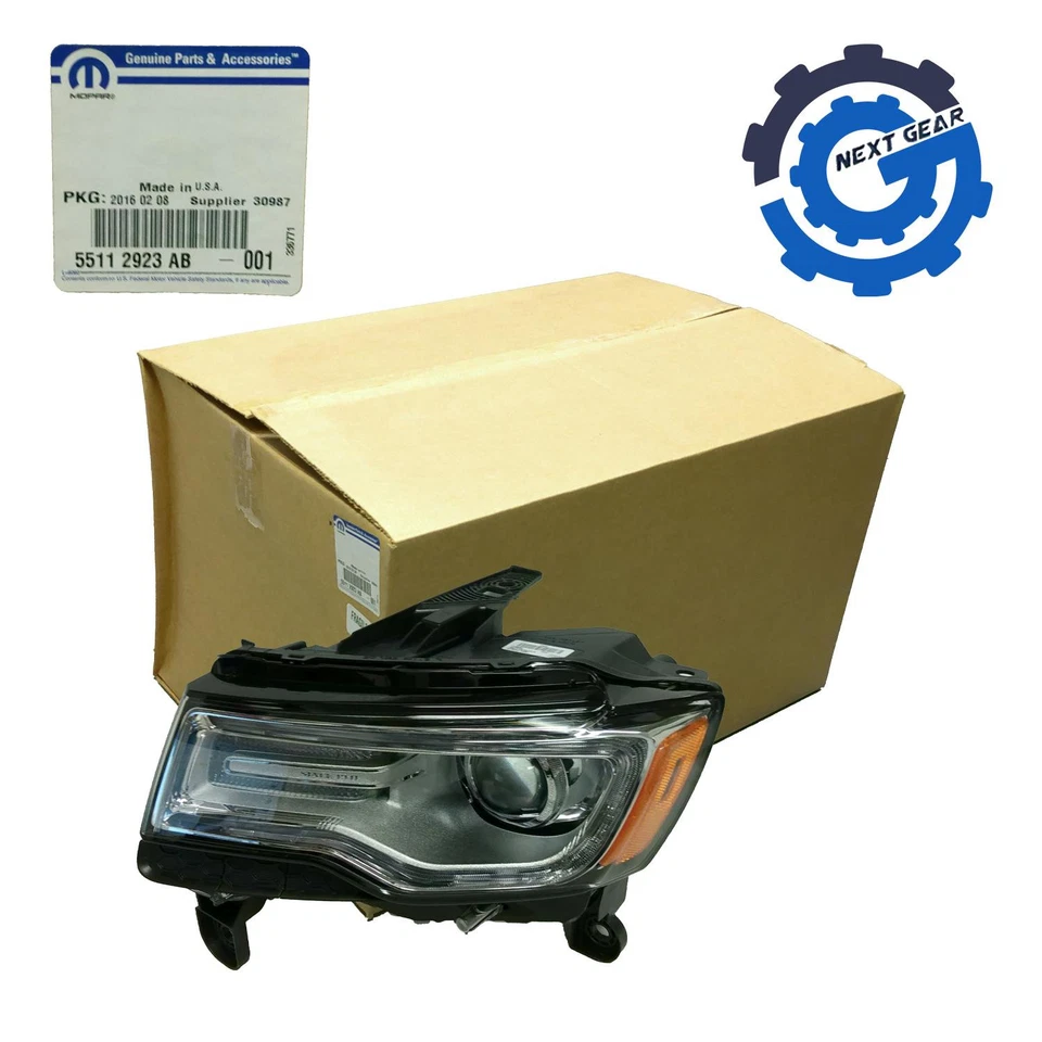 全新 原始设备制造商 Mopar 左氙气车头灯 Assy 适用于 2016 吉普大切诺基 55112923AB — 第 2/4 张图片