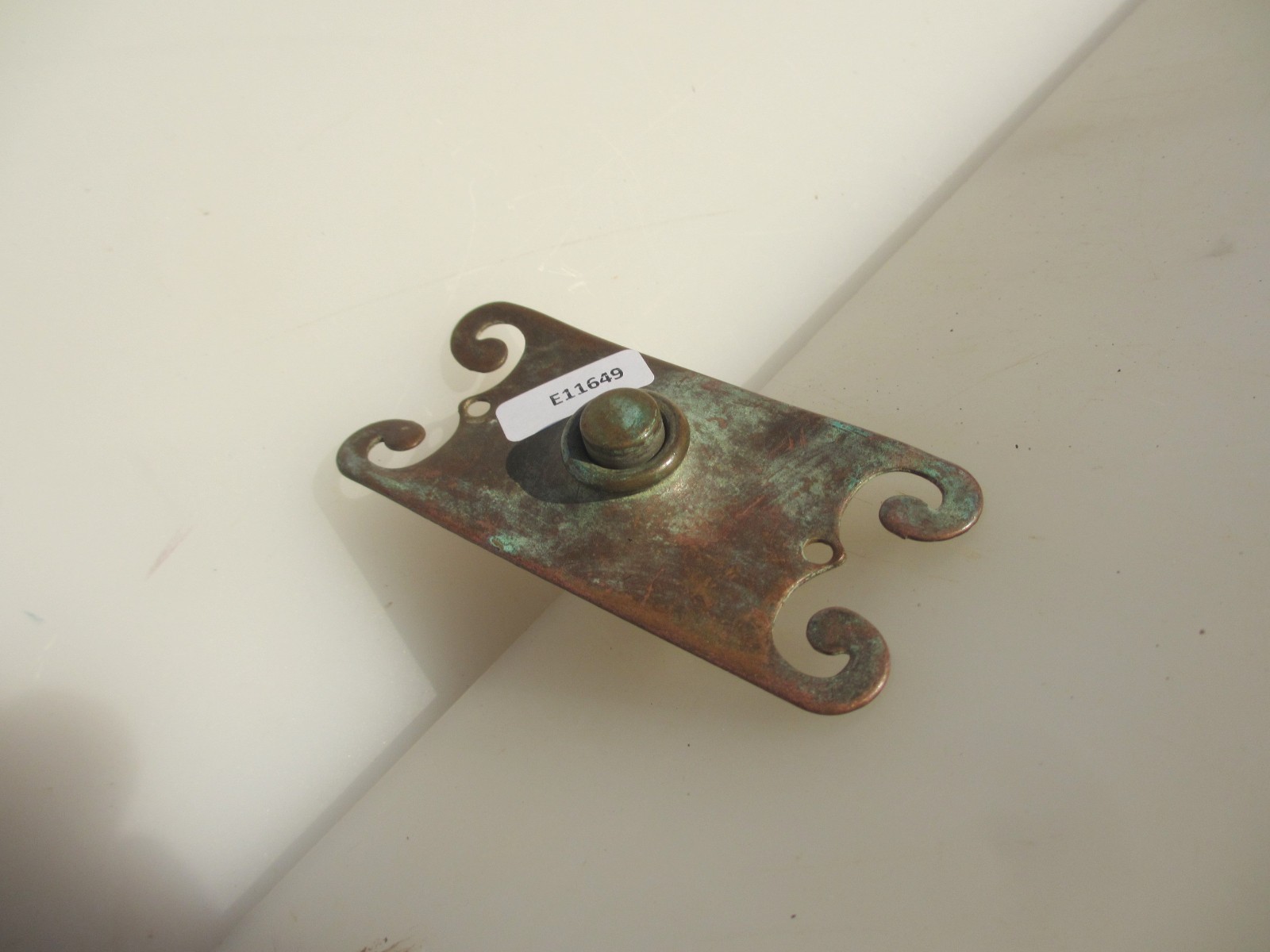 Antique Brass Doorbell Door Bell Button Old Victorian Spirals Vintage