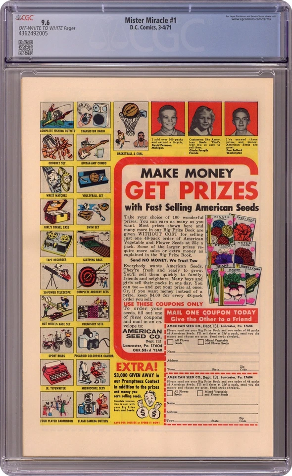 Mister Miracle #1 CGC 9.6 1971 4362492005 1st app. Mr. Miracle - Image 2 of 2