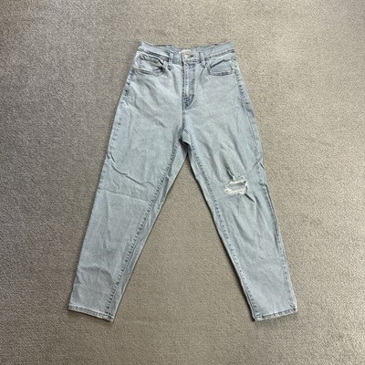 LEVIS Jeans Damen Hose W28 L27 High Waist Mom Fit Loose Relax Tapered 24119 Blau