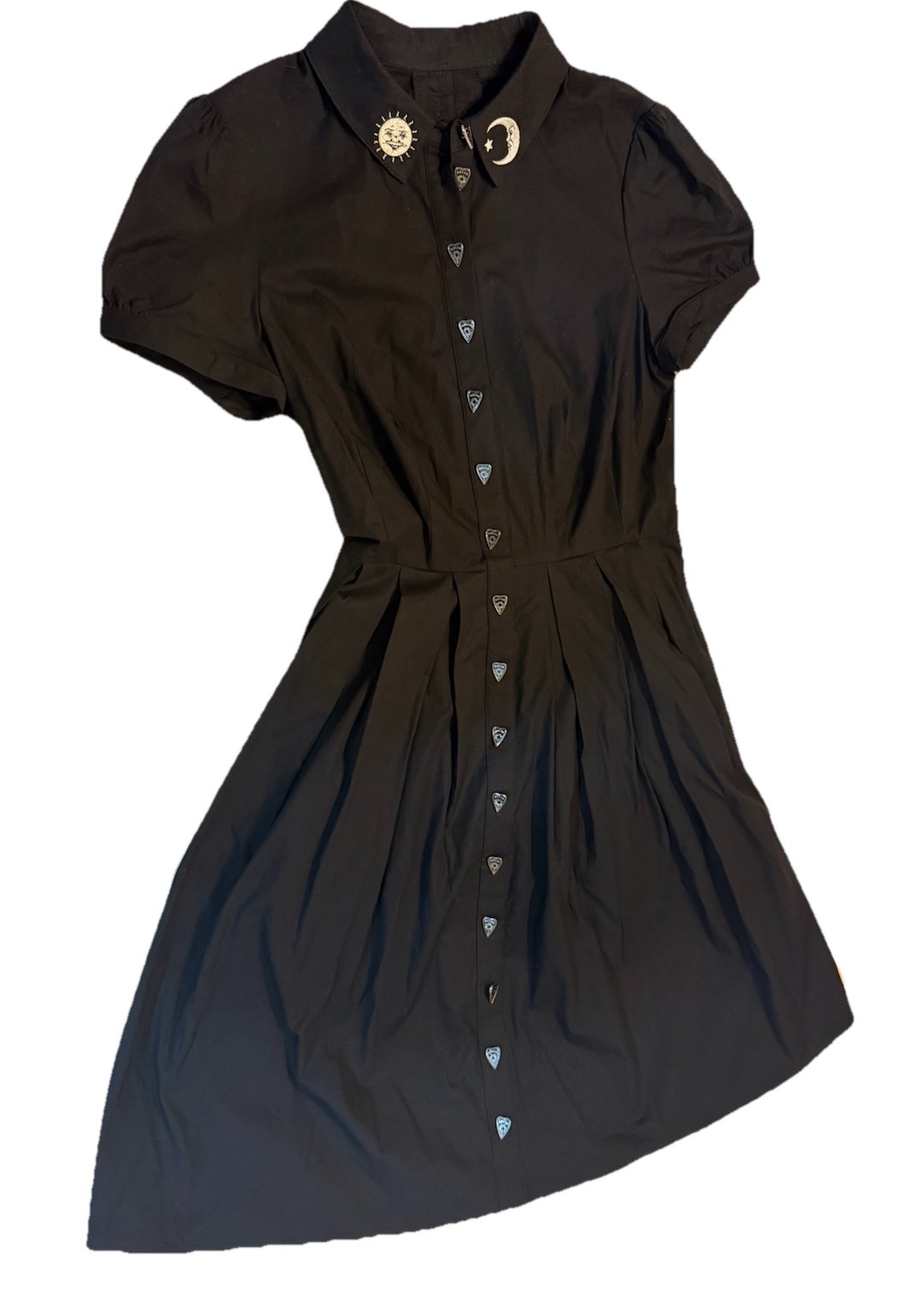 Hell Bunny Samara Sun Moon Gothic Button Dress Pr… - image 1