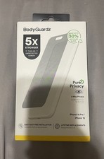 BodyGuardz Pure 3 Privacy Tempered Glass Screen Protector For iPhone16/15/15 Pro