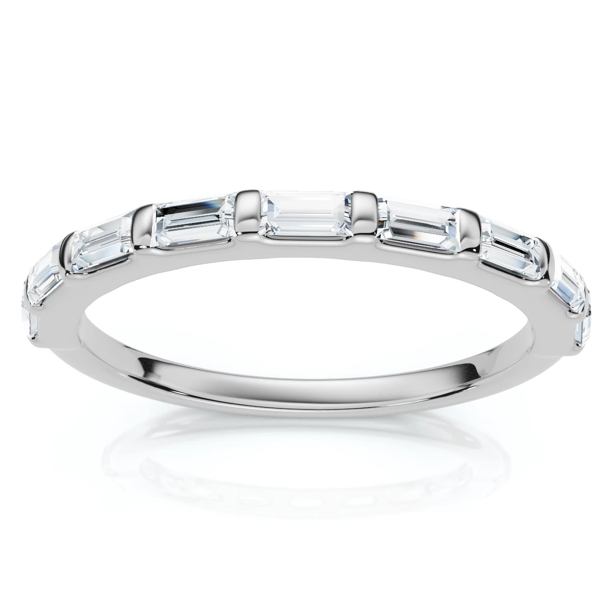 1/2Ct Baguette Diamond Anniversary Stackable Band 14k G or Platinum Lab Grown