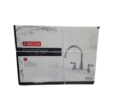 Delta Foundations 2-Handle Standard Kitchen Faucet in Chrome 21987LF