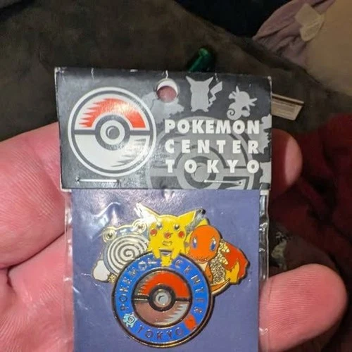 Pokémon Center Tokyo Pin Set – Pikachu, Charmander & Poliwhirl NEW SEALED