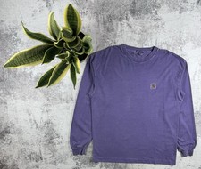 Carhartt Nelson Men’s Large Rap Purple Washed Longsleeve Sweatshirt T Shirt Tee