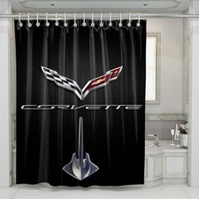 Corvette C7 Shower Curtain Set Bathroom Set For Bathroom Decor Best Gift For