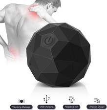 Electric Vibrating Massage Ball, 2-Speed Fitness Yoga Pilates Physical Black